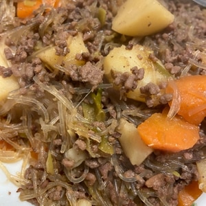 ご飯に合う!!　簡単・ほっこり・甘辛☆肉じゃが春雨